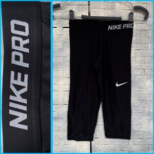 NIKE PRO DRI-FIT Training Pants‎ Cropped Black Small